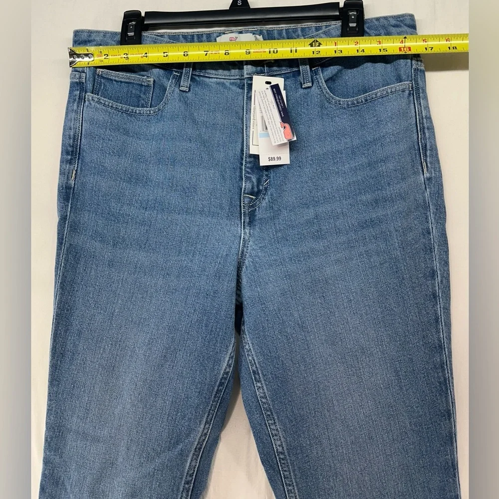 Vineyard Vines Women’s Straight Crop Raw Hem Denim Jeans Light‎ Wash Size 31 New